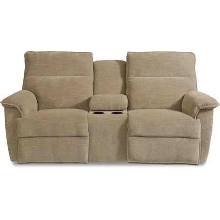 La-Z-Time Full Reclining Loveseat w/Console